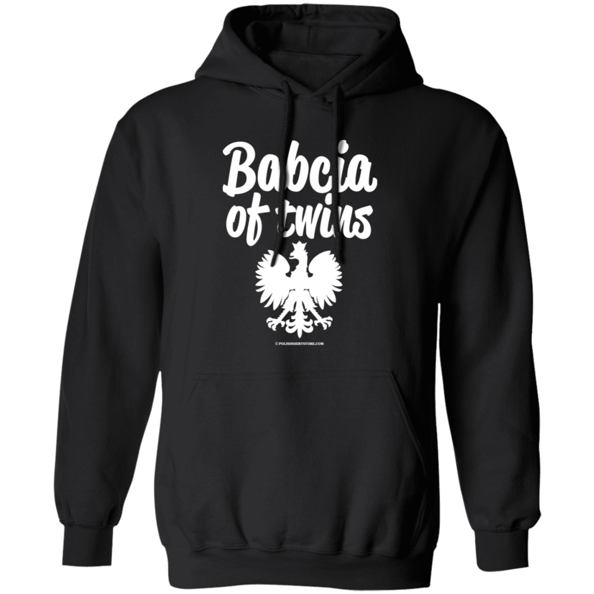 Babcia Of Twins Apparel CustomCat G185 Pullover Hoodie Black S