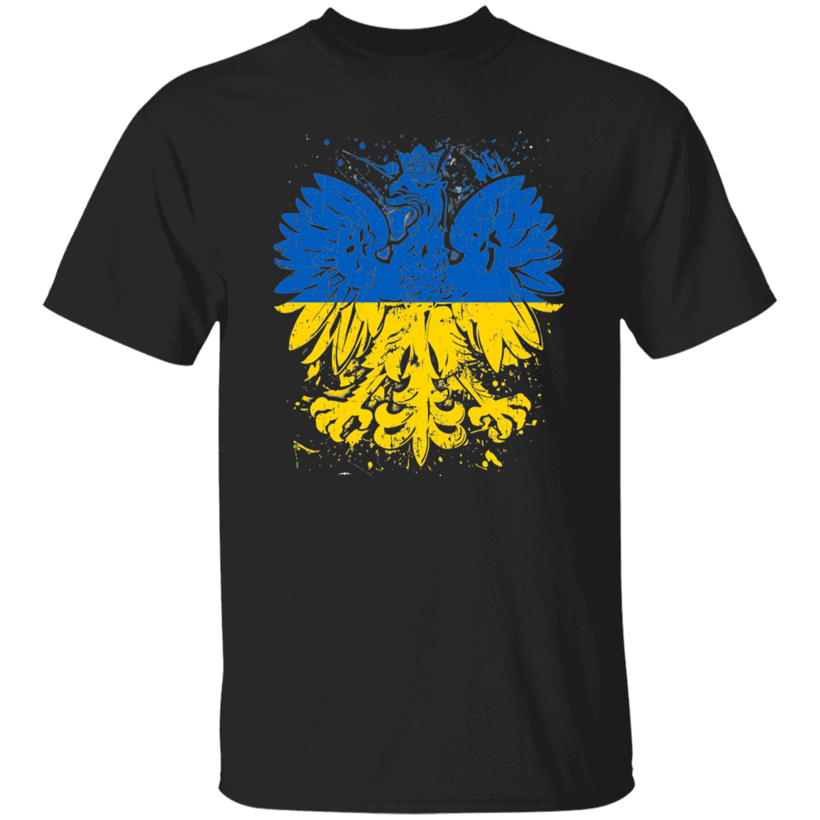 Polish Ukrainian Heritage T-Shirts CustomCat Black S