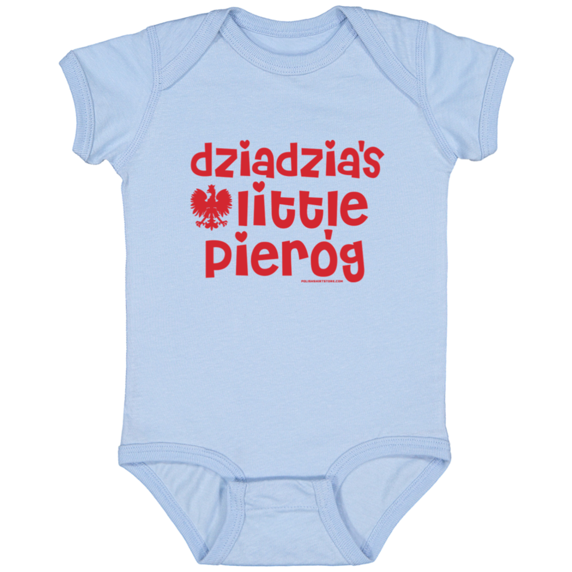 Dziadzia's Little Pierogi Infant Bodysuit Baby CustomCat Light Blue Newborn