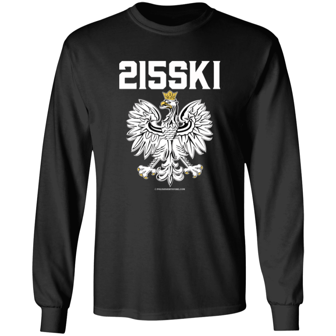 Philadelphia Pennsylvania | Area Code 215 | 215SKI Apparel CustomCat G540 LS T-Shirt Black S