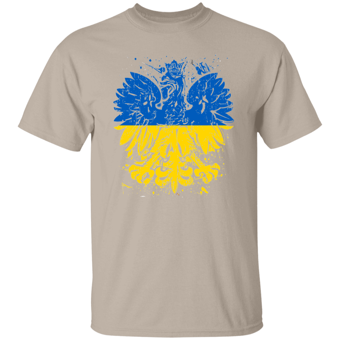 Polish Ukrainian Heritage T-Shirts CustomCat Sand S