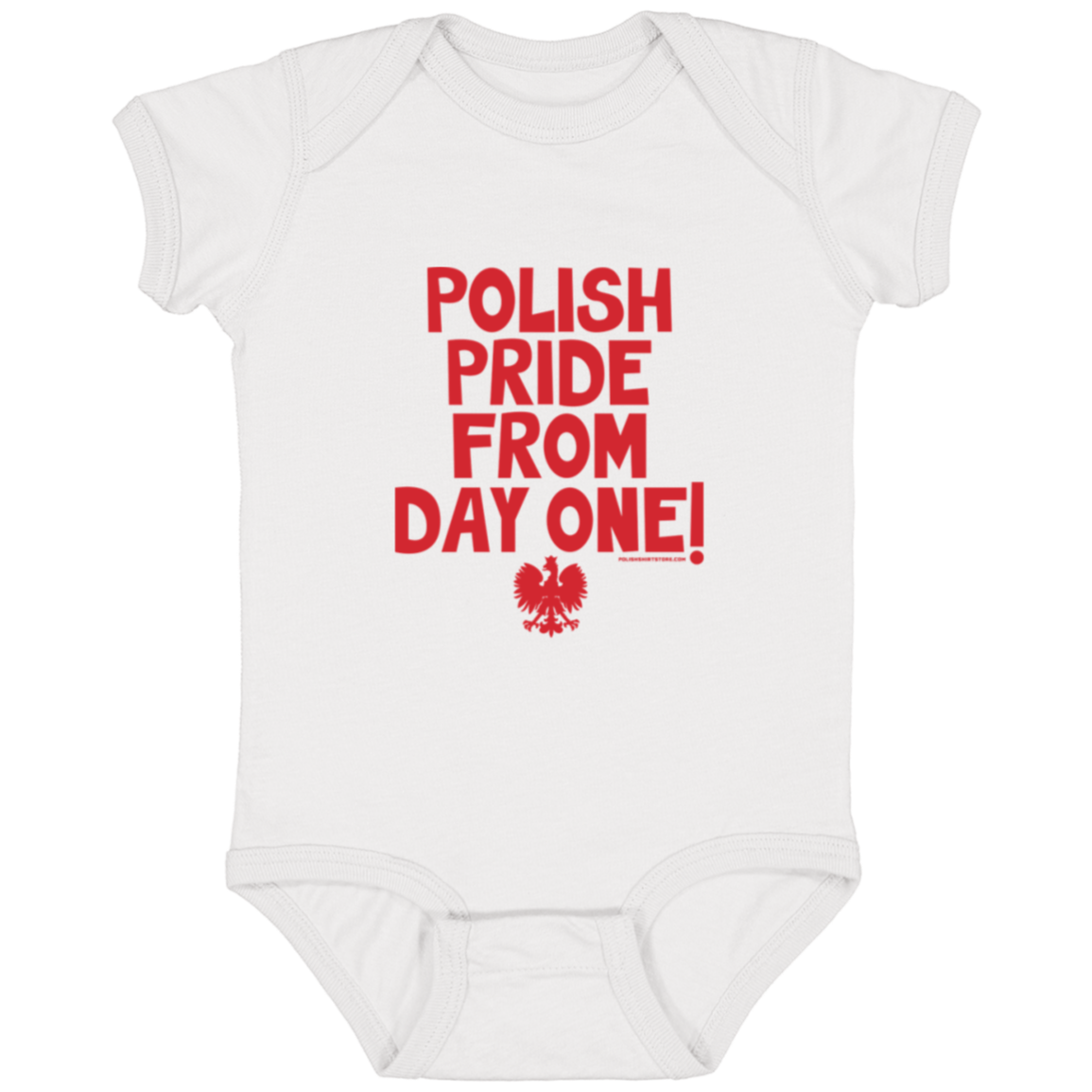 Polish Pride From Day One Infant Bodysuit Baby CustomCat White Newborn