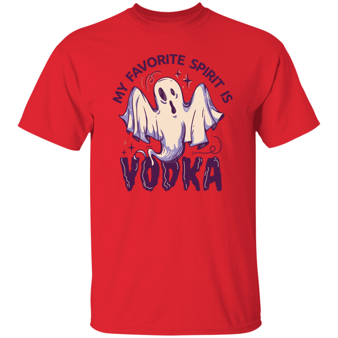 My Favorite Spirit is Vodka T-shirt T-Shirts CustomCat Red S