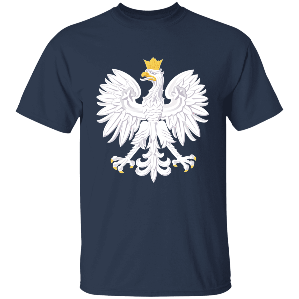 Polish Eagle Youth T-Shirt T-Shirts CustomCat Navy YXS