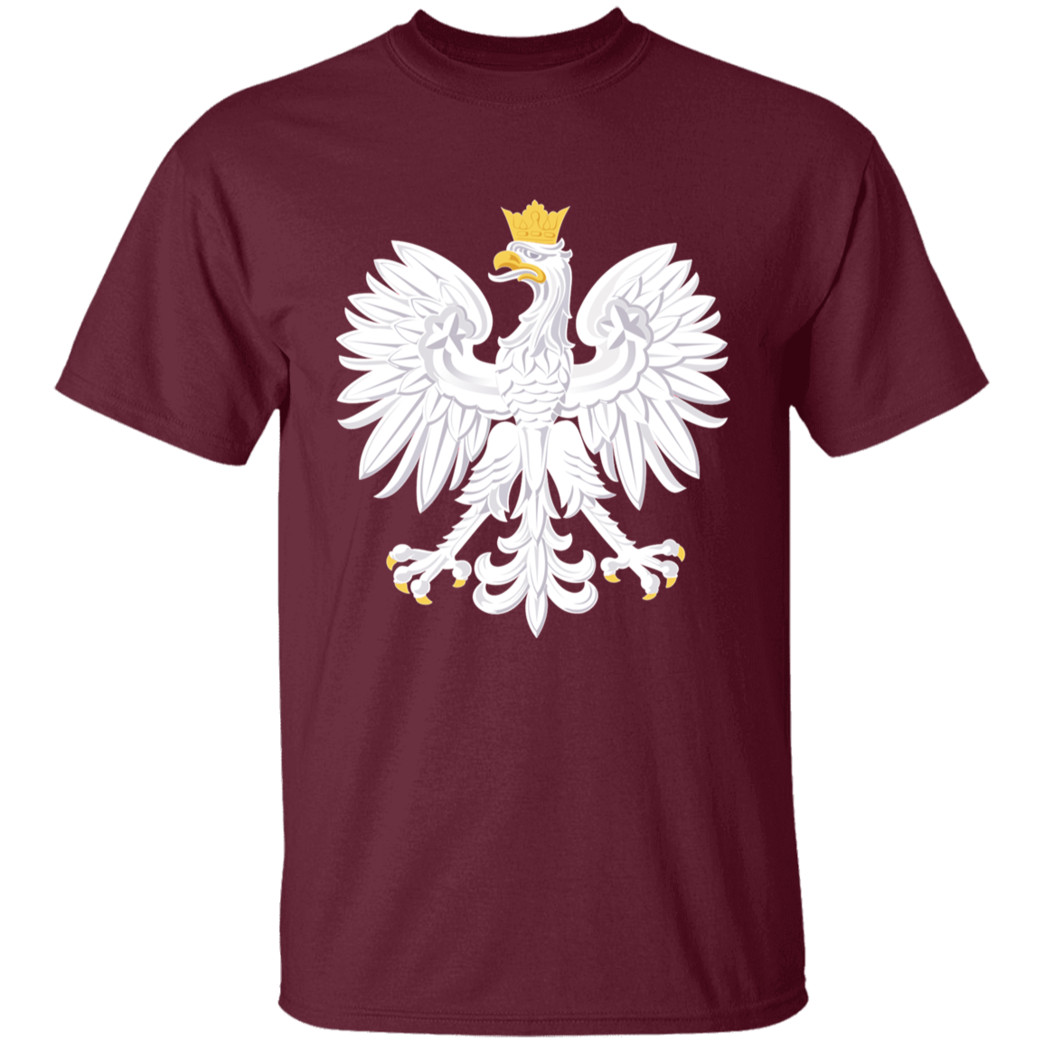 Polish Eagle Youth T-Shirt T-Shirts CustomCat Maroon YXS