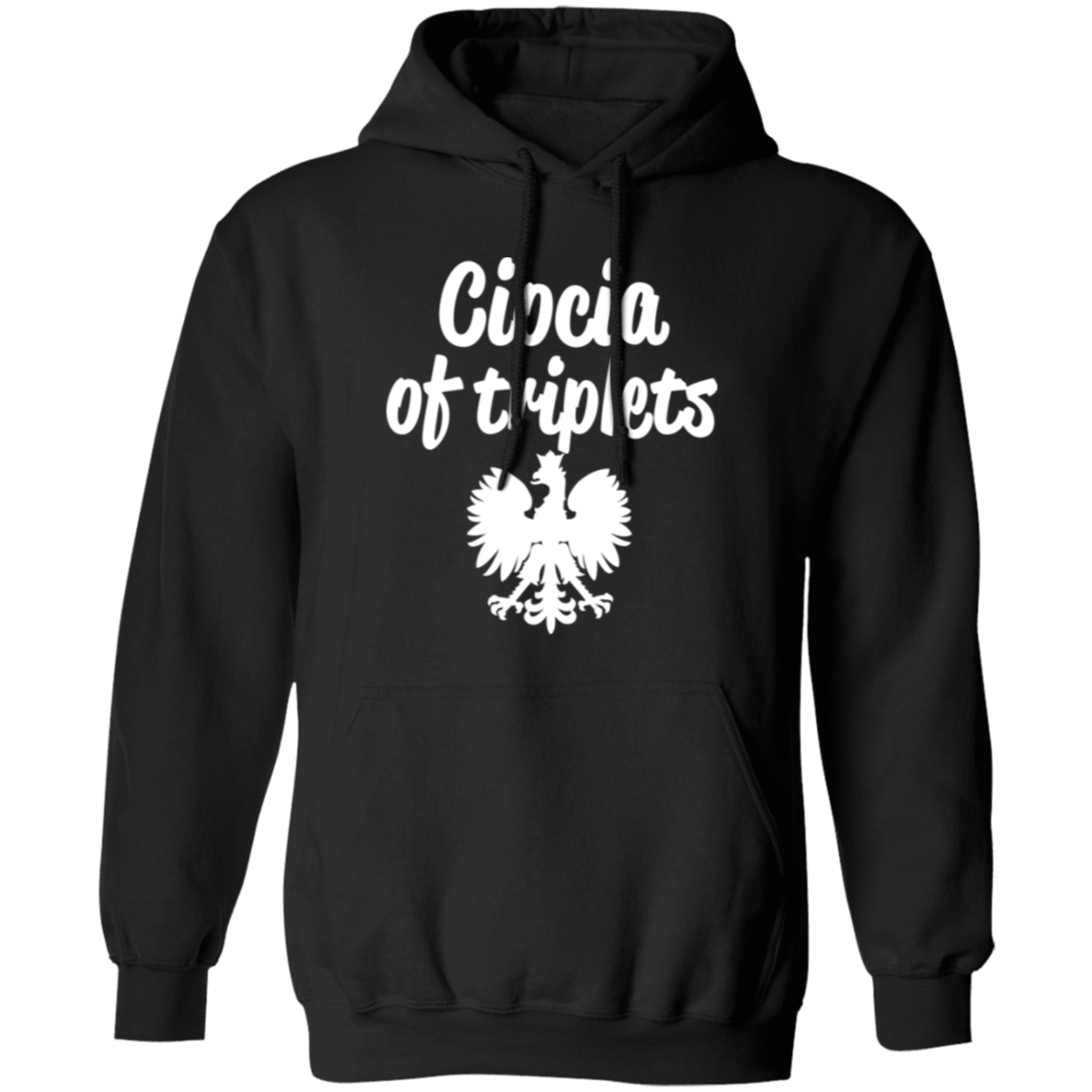 Ciocia of Triplets Apparel CustomCat G185 Pullover Hoodie Black S