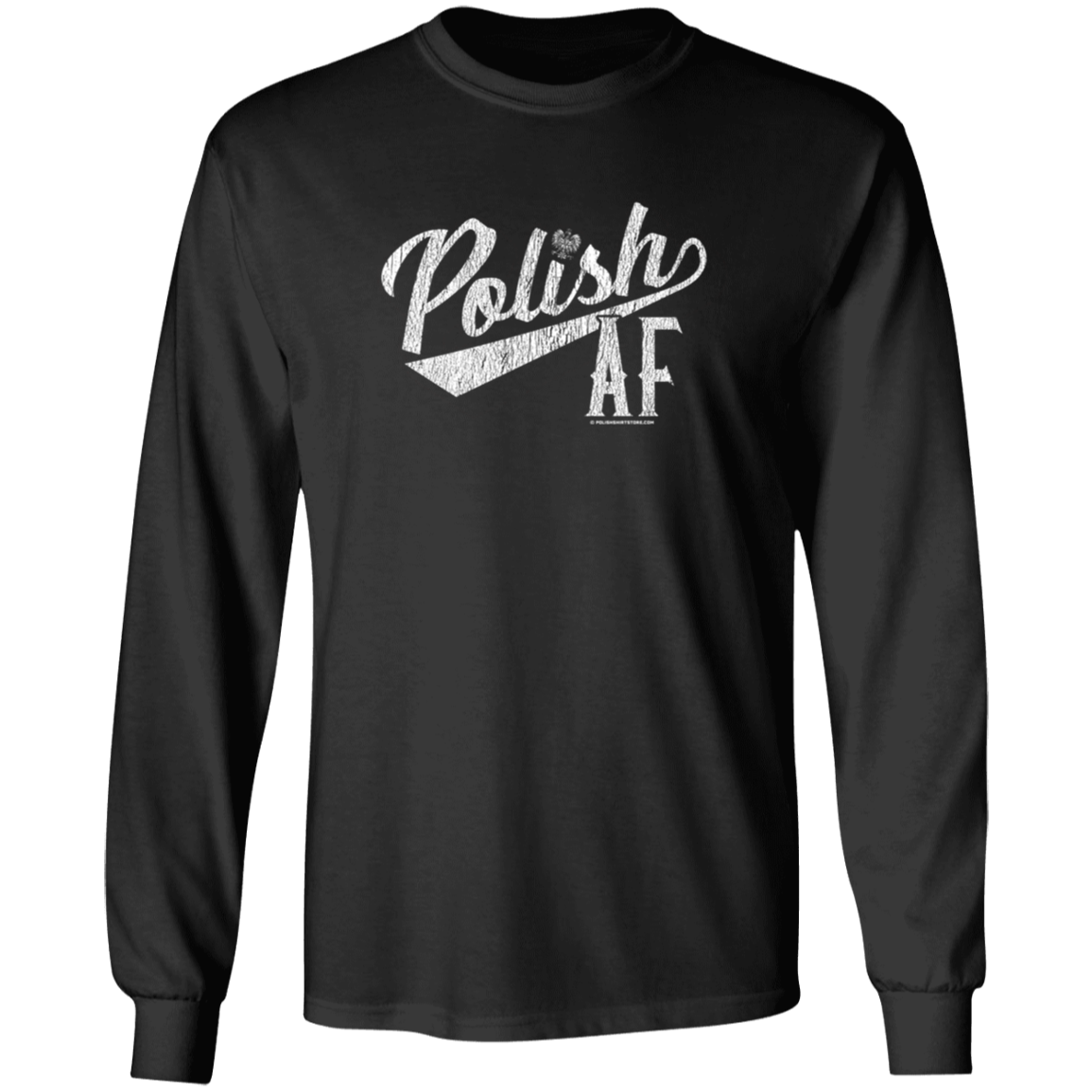 Polish AF Apparel CustomCat G540 LS T-Shirt Black S