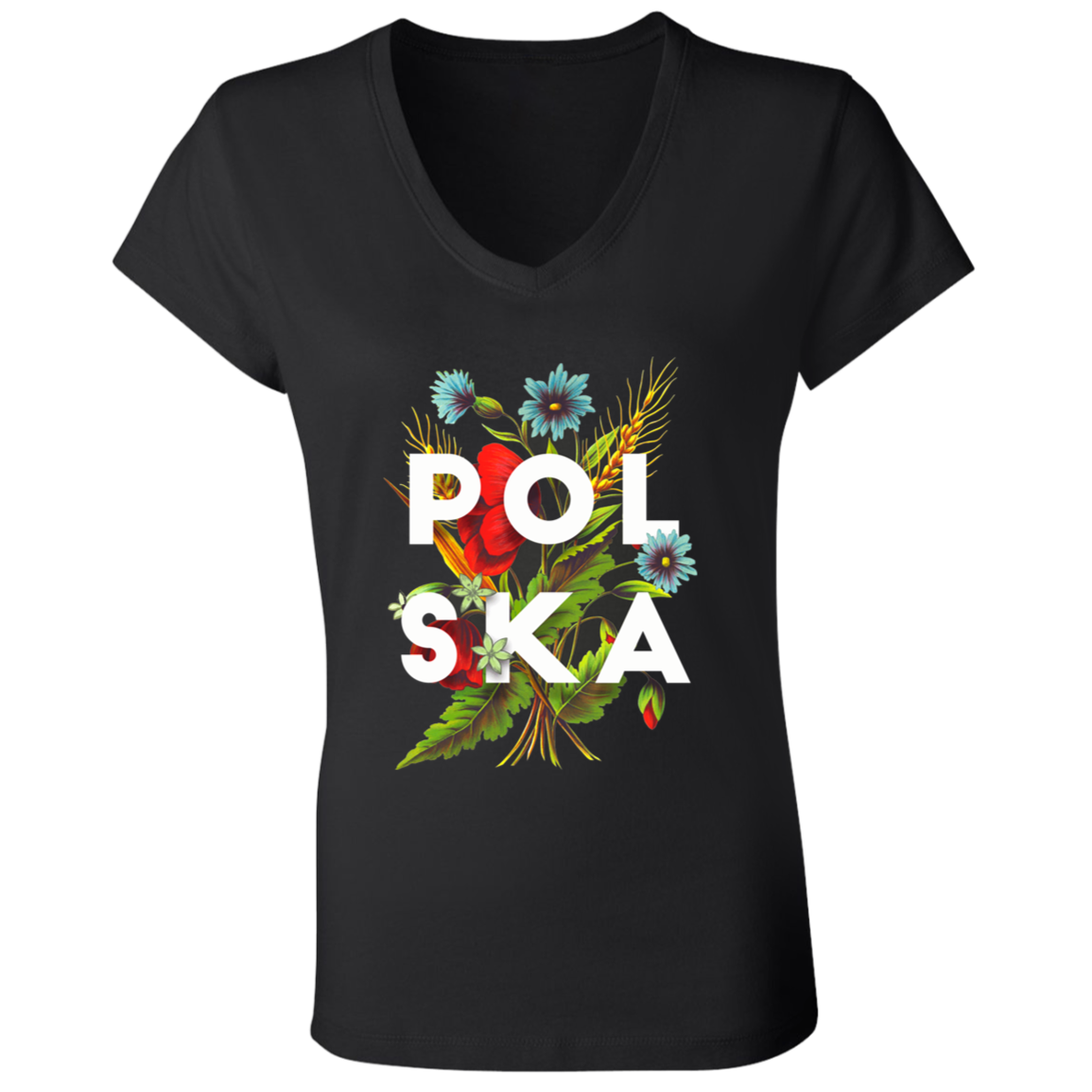 Polska Flowers Apparel CustomCat