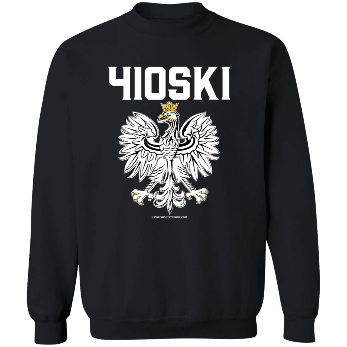 Baltimore Maryland | 410 Area Code | 410 SKI Apparel CustomCat G180 Crewneck Pullover Sweatshirt Black S