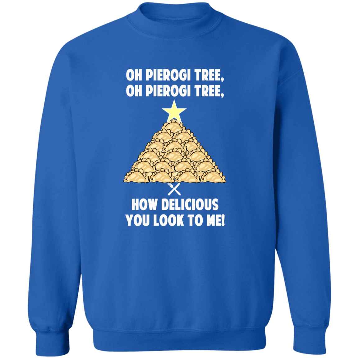 Oh Pierogi Tree Sweatshirt - The Original Sweatshirts CustomCat Royal S