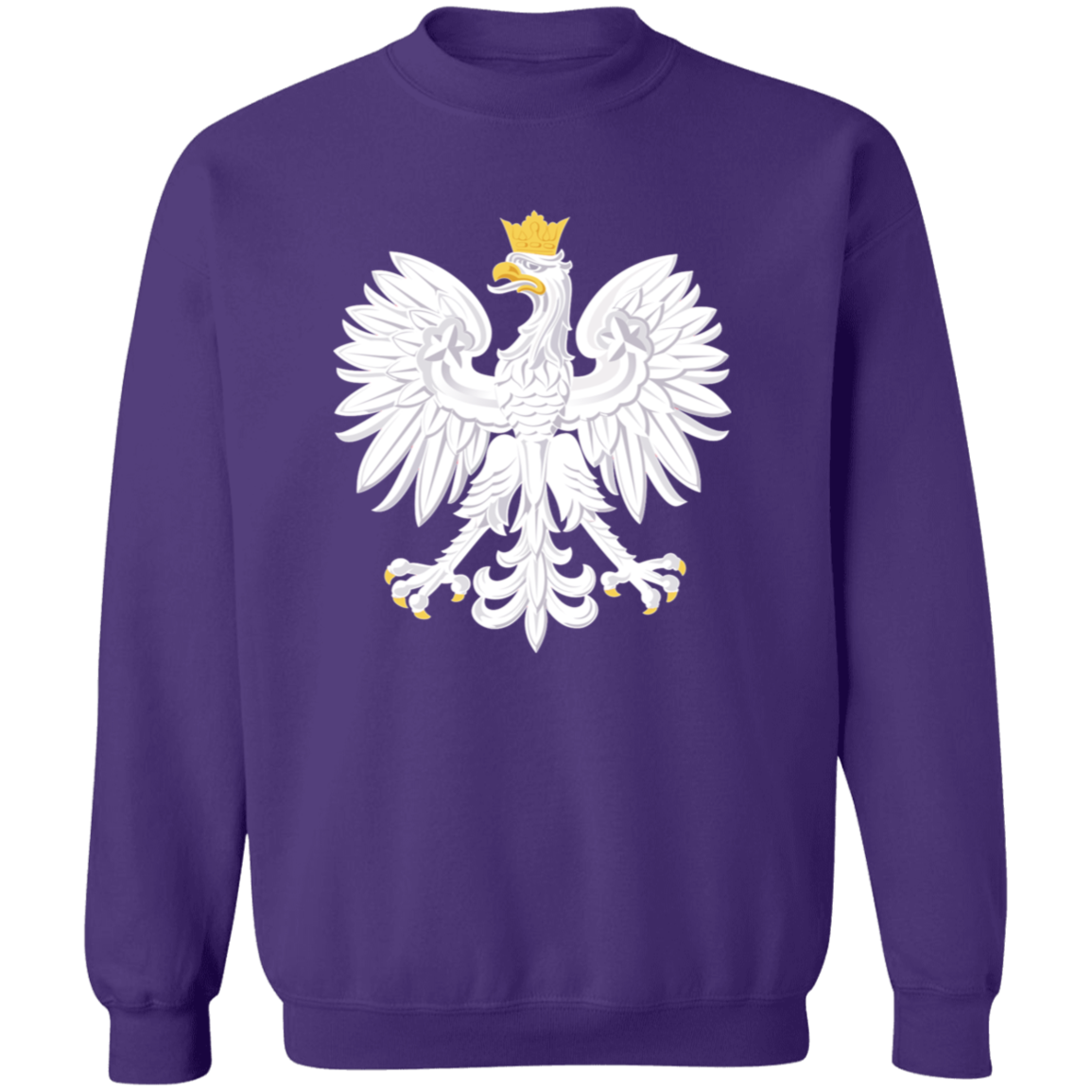 Polish Eagle Sweatshirt Sweatshirts CustomCat Purple S