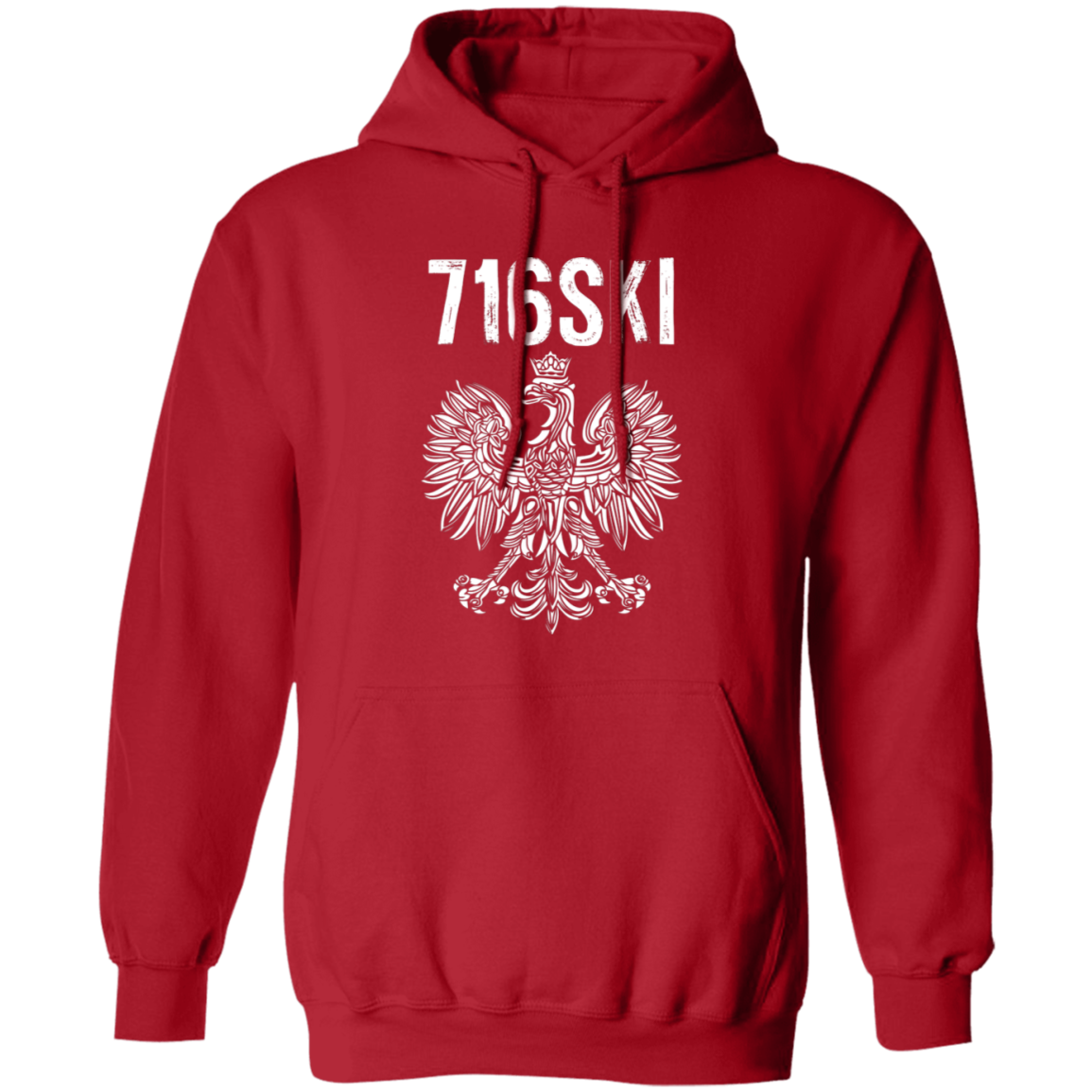 716SKI Buffalo New York Polish Pride Apparel CustomCat G185 Pullover Hoodie Red S