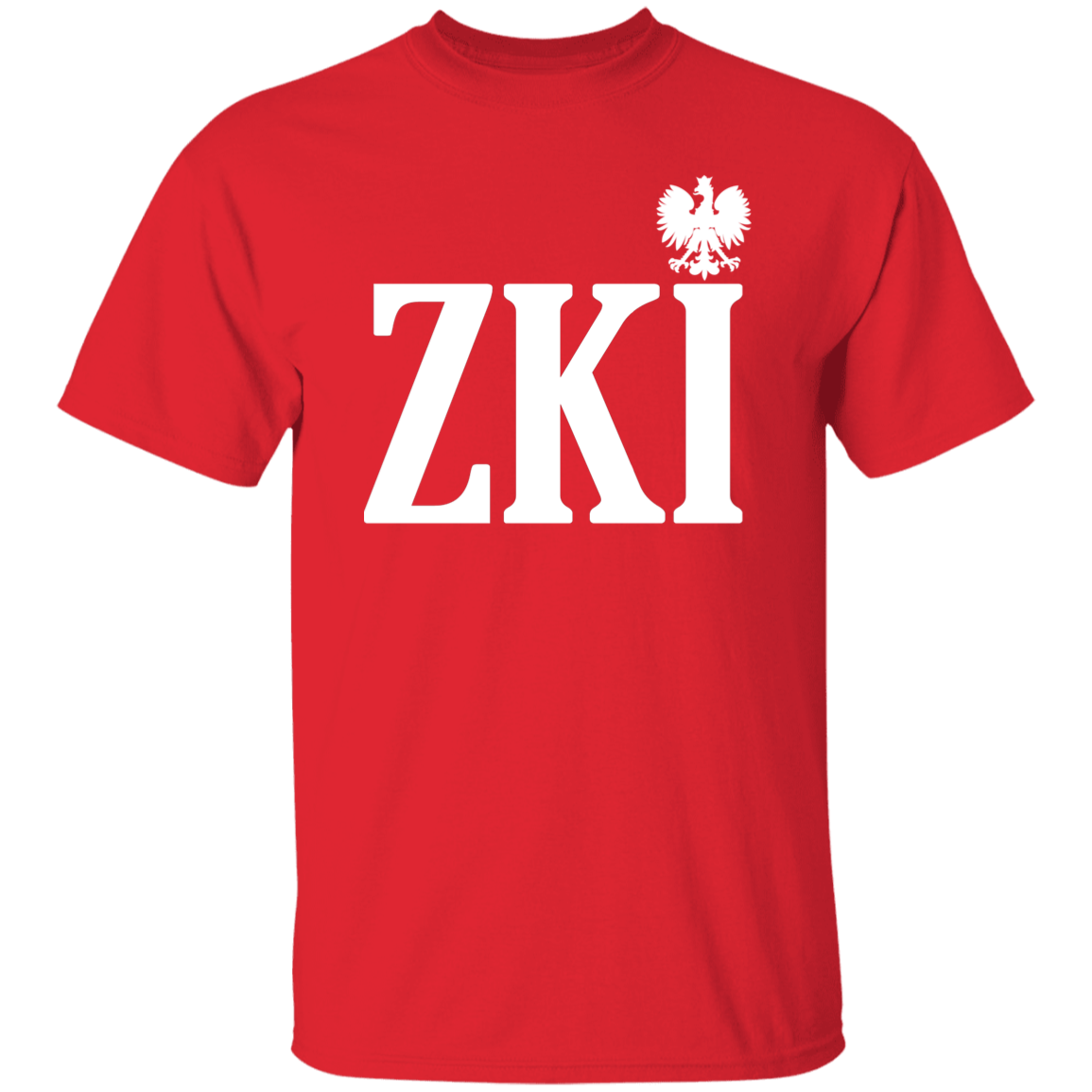 ZKI Polish Surname Ending Apparel CustomCat G500 5.3 oz. T-Shirt Red S