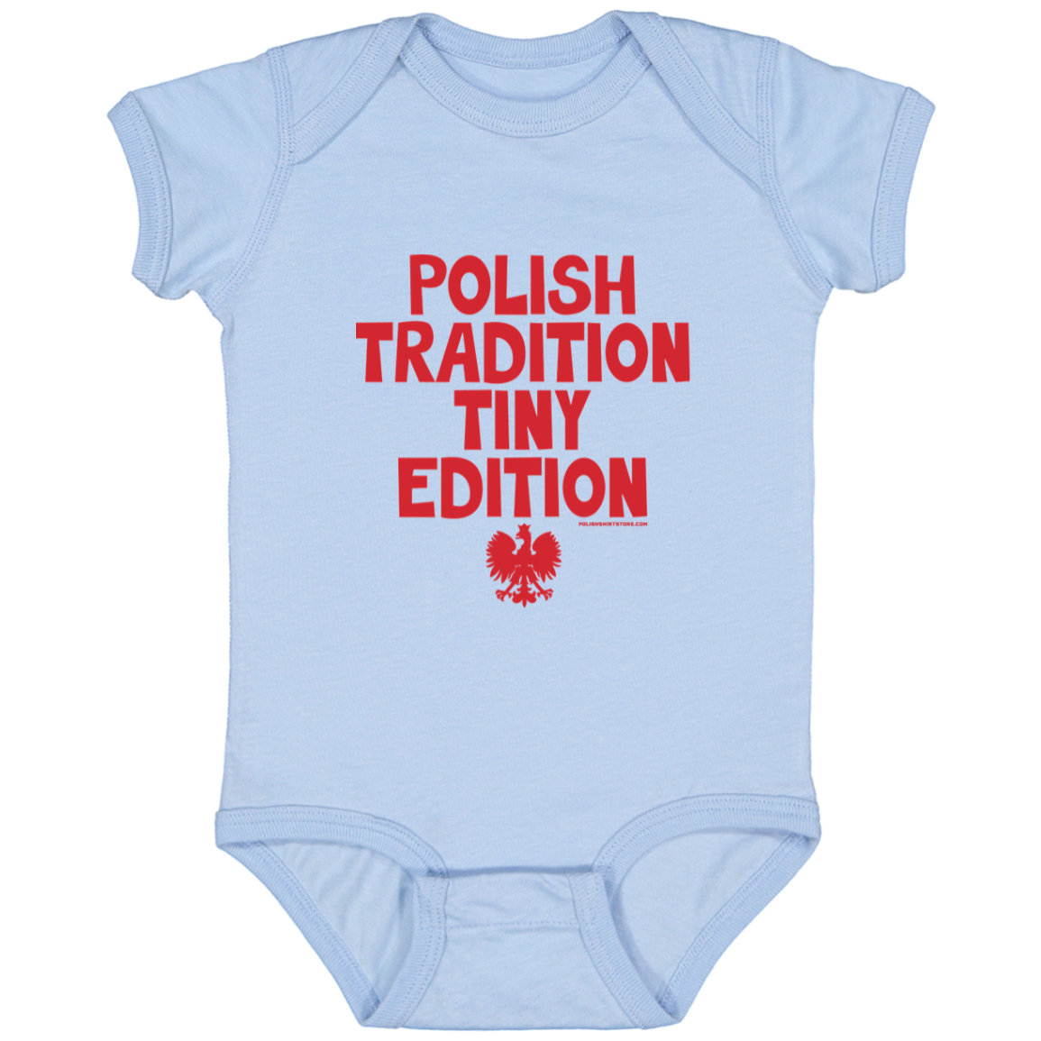 Polish Tradition Tiny Edition Infant Bodysuit Baby CustomCat Light Blue Newborn