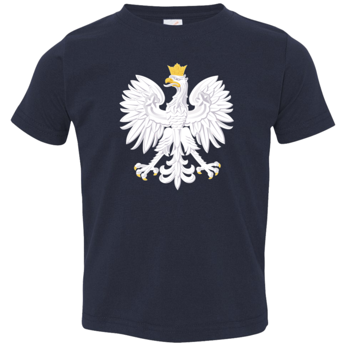 Polish Eagle Toddler Jersey T-Shirt T-Shirts CustomCat Navy 2T