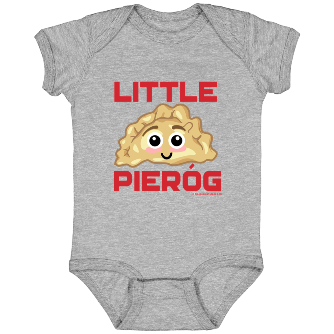 Little Pierog Infant Bodysuit Baby CustomCat Heather Grey Newborn