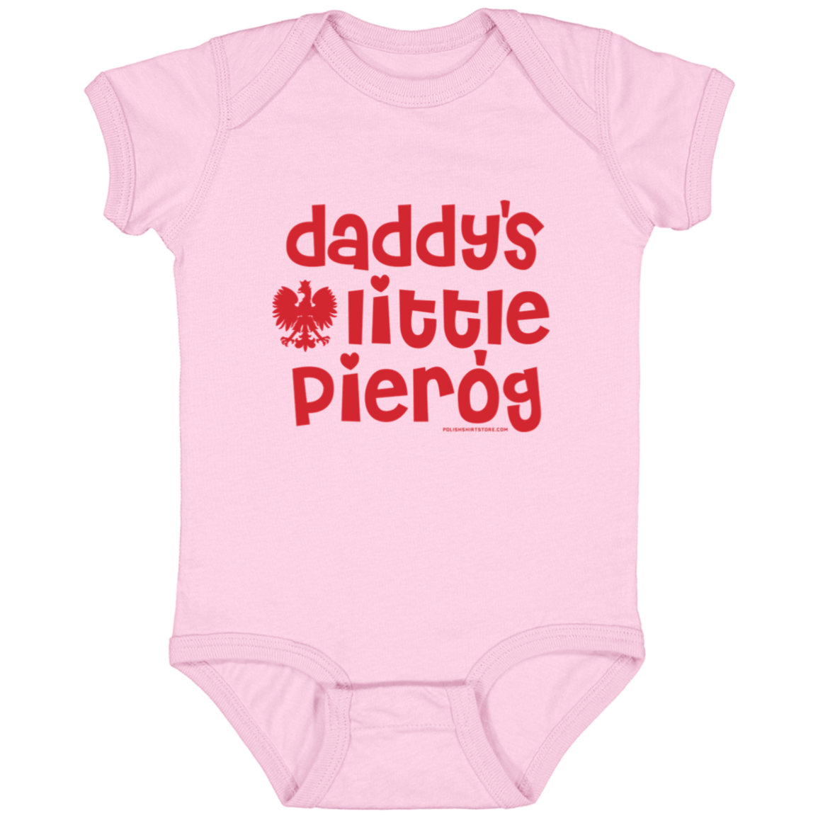 Daddy's Little Pierogi Infant Bodysuit Baby CustomCat Pink Newborn