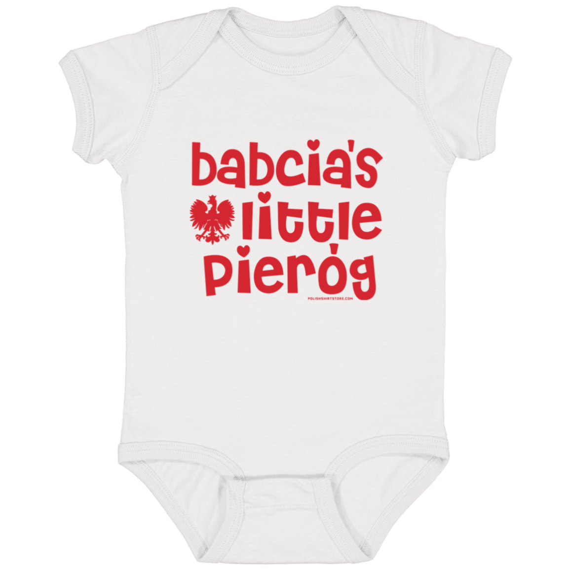 Babcia's Little Pierogi Infant Bodysuit Baby CustomCat White Newborn