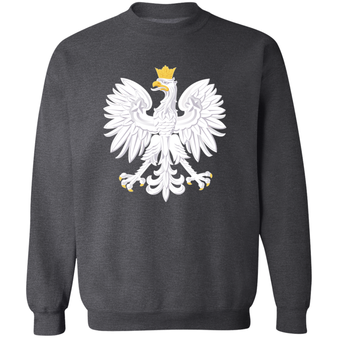 Polish Eagle Sweatshirt Sweatshirts CustomCat Dark Heather S