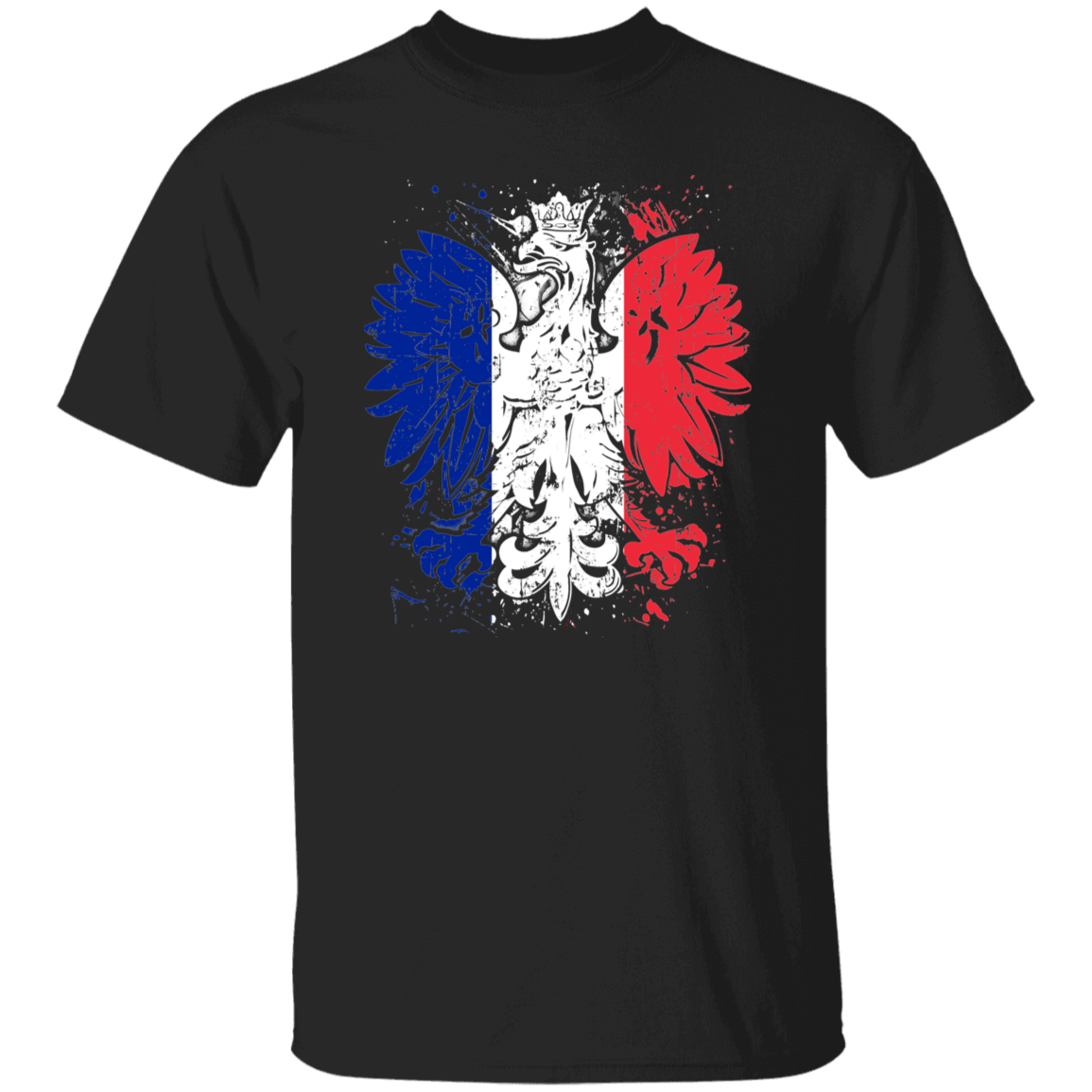 Polish French Heritage T-Shirts CustomCat Black S