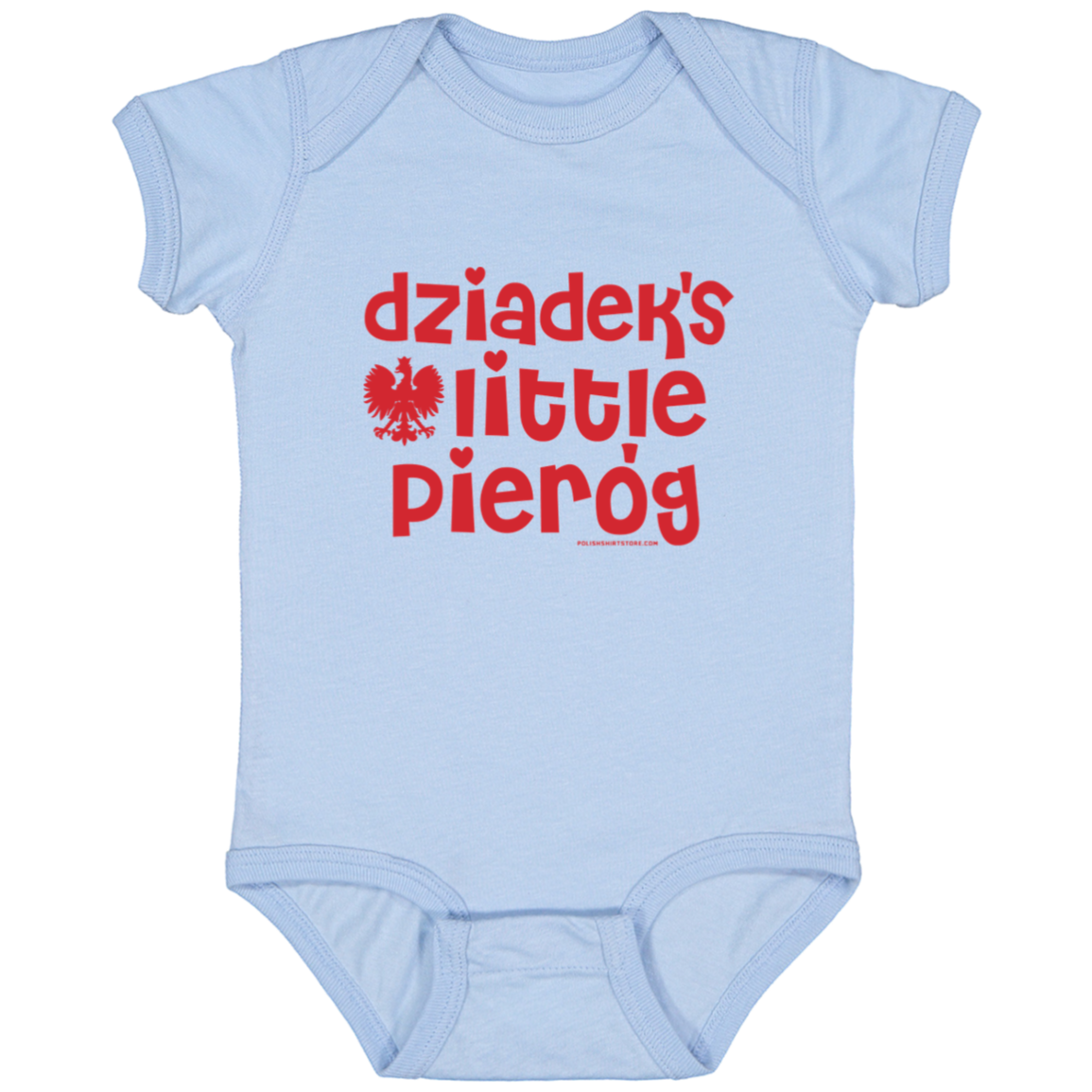 Dziadek's Little Pierogi Infant Bodysuit Baby CustomCat Light Blue Newborn