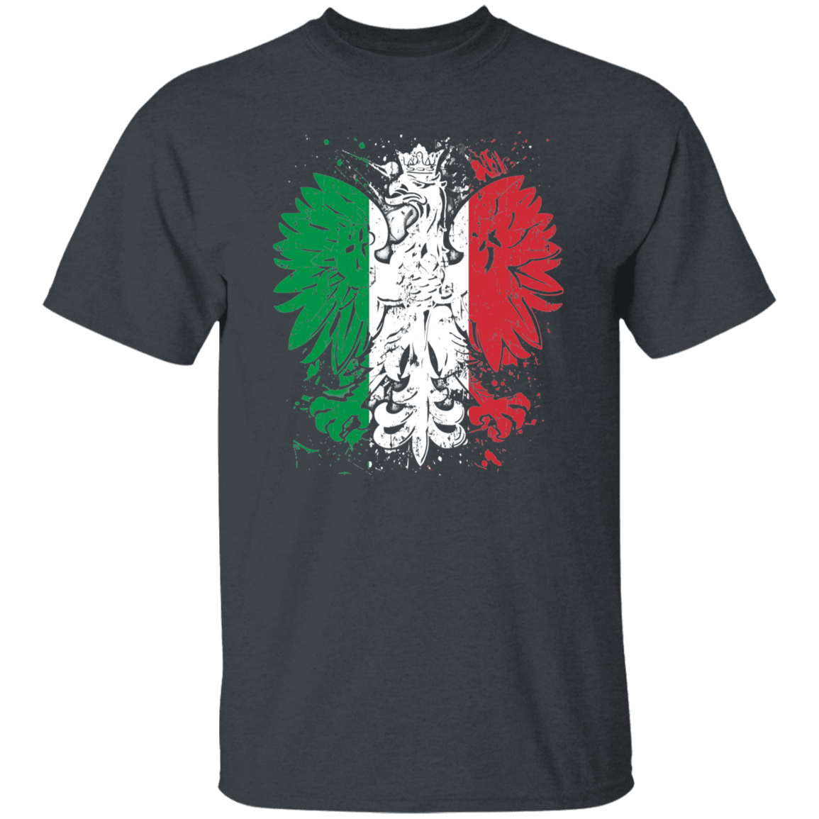 Polish Italian Heritage T-Shirts CustomCat Dark Heather S