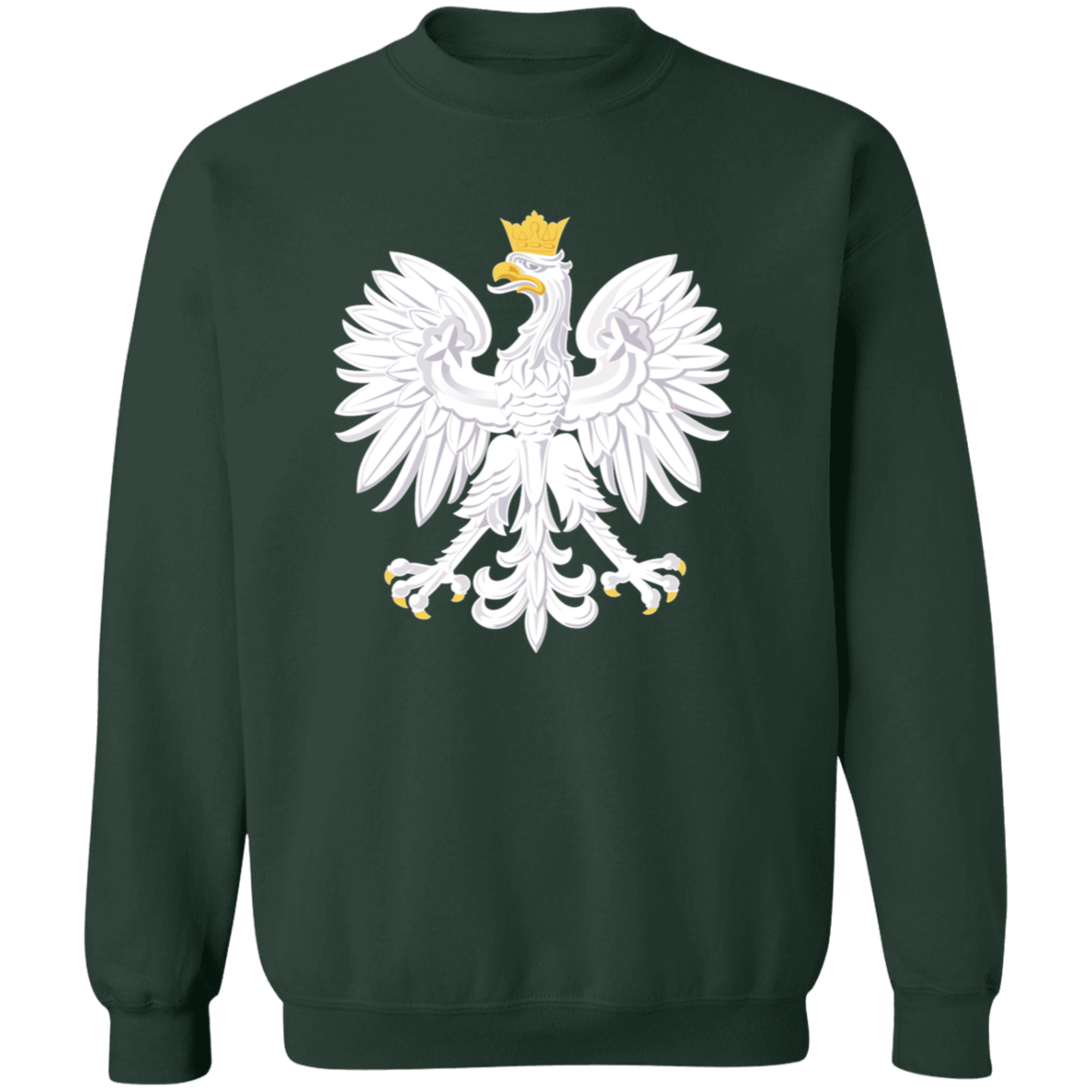 Polish Eagle Sweatshirt Sweatshirts CustomCat Forest Green S