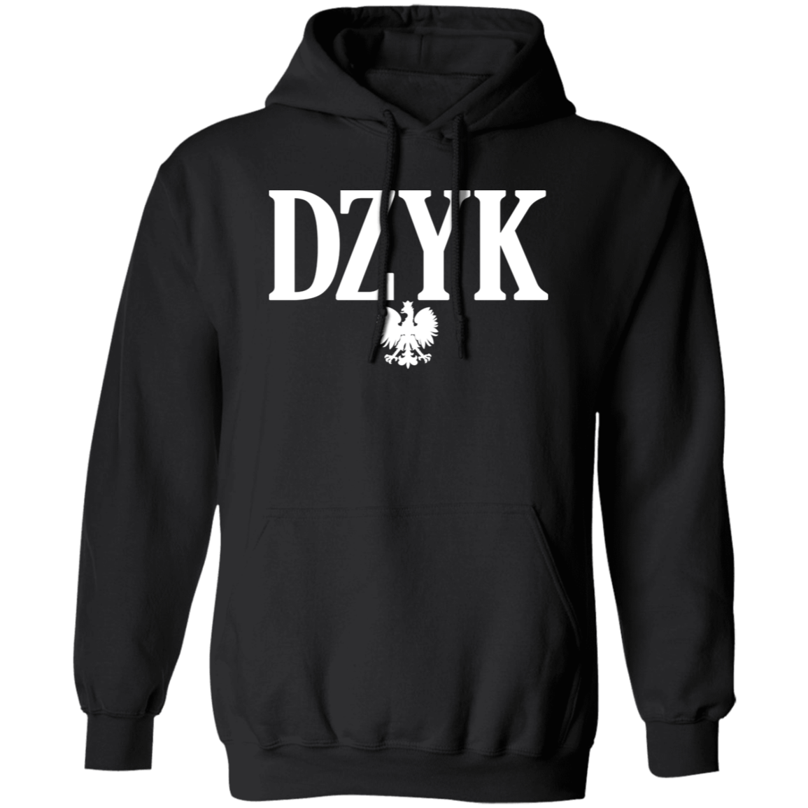 DZYK Polish Surname Ending Apparel CustomCat G185 Pullover Hoodie Black S