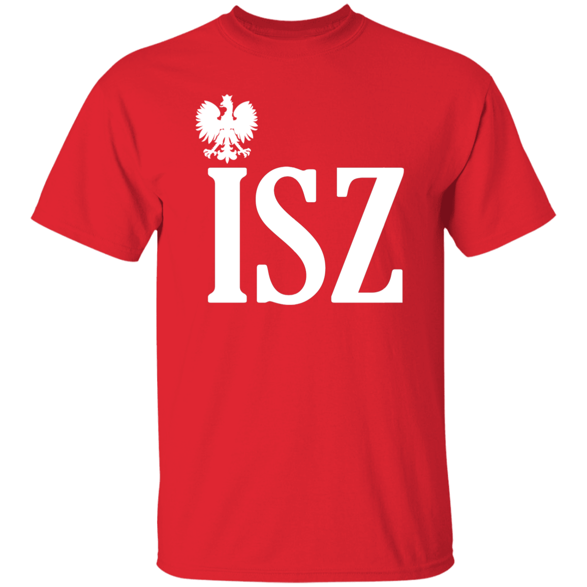 ISZ Polish Surname Ending Apparel CustomCat G500 5.3 oz. T-Shirt Red S