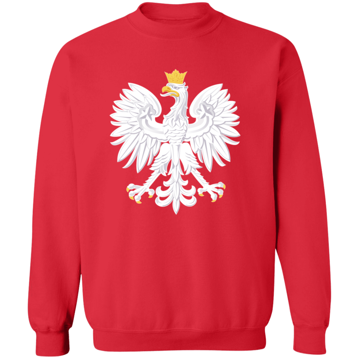 Polish Eagle Sweatshirt Sweatshirts CustomCat Red S