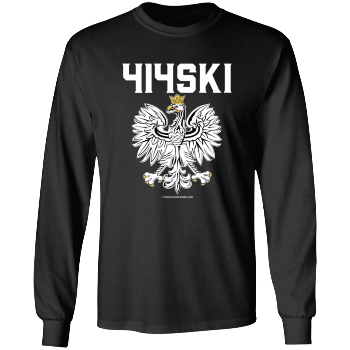 414SKI Apparel CustomCat G540 LS T-Shirt Black S