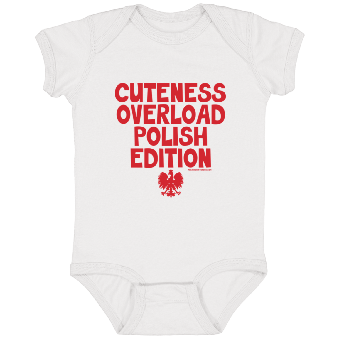 Cuteness Overlaod Polish Edition Infant Bodysuit Baby CustomCat White Newborn