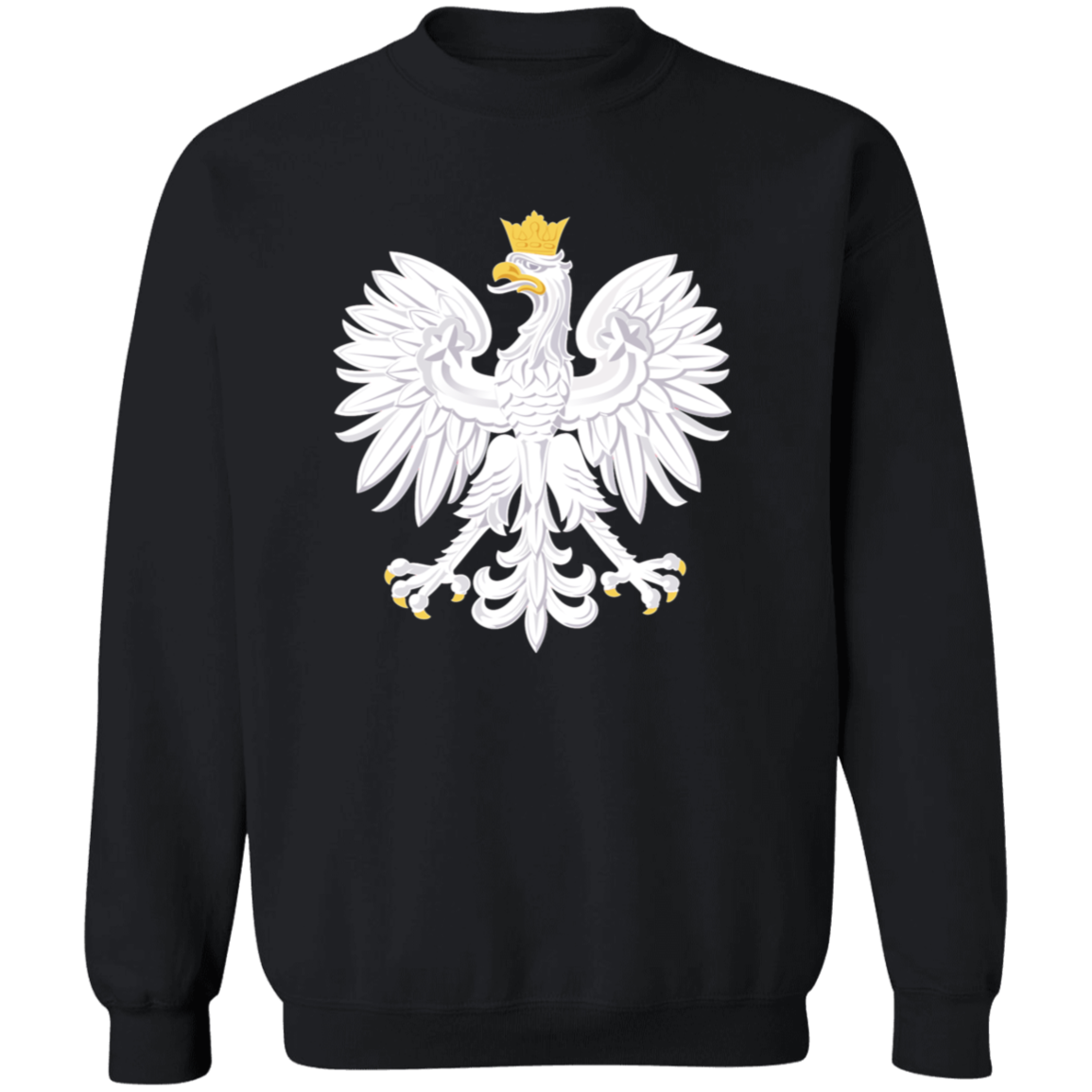 Polish Eagle Sweatshirt Sweatshirts CustomCat Black S