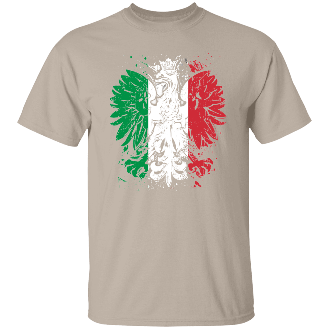 Polish Italian Heritage T-Shirts CustomCat Sand S