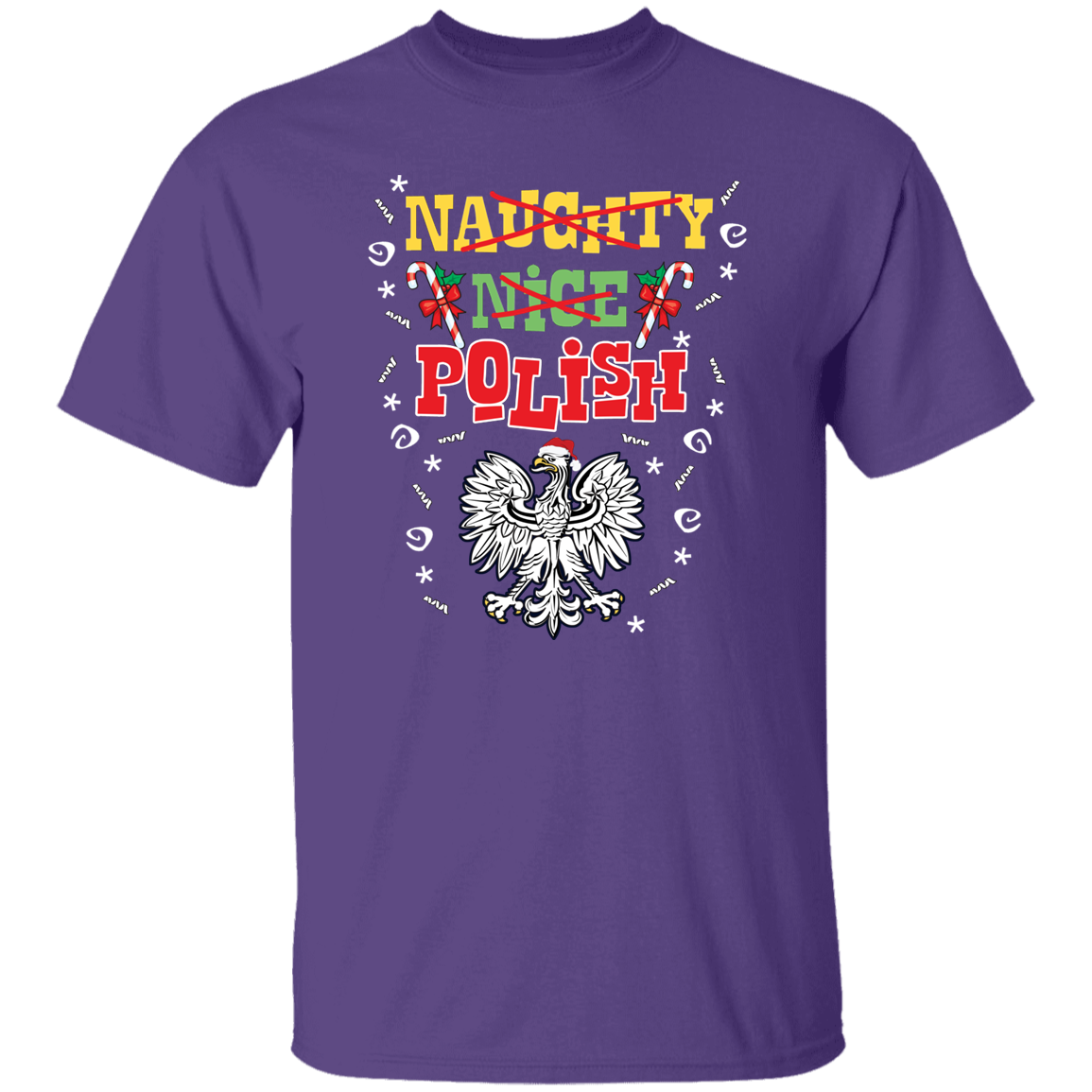 Naughty Nice Polish T-Shirts CustomCat Purple S