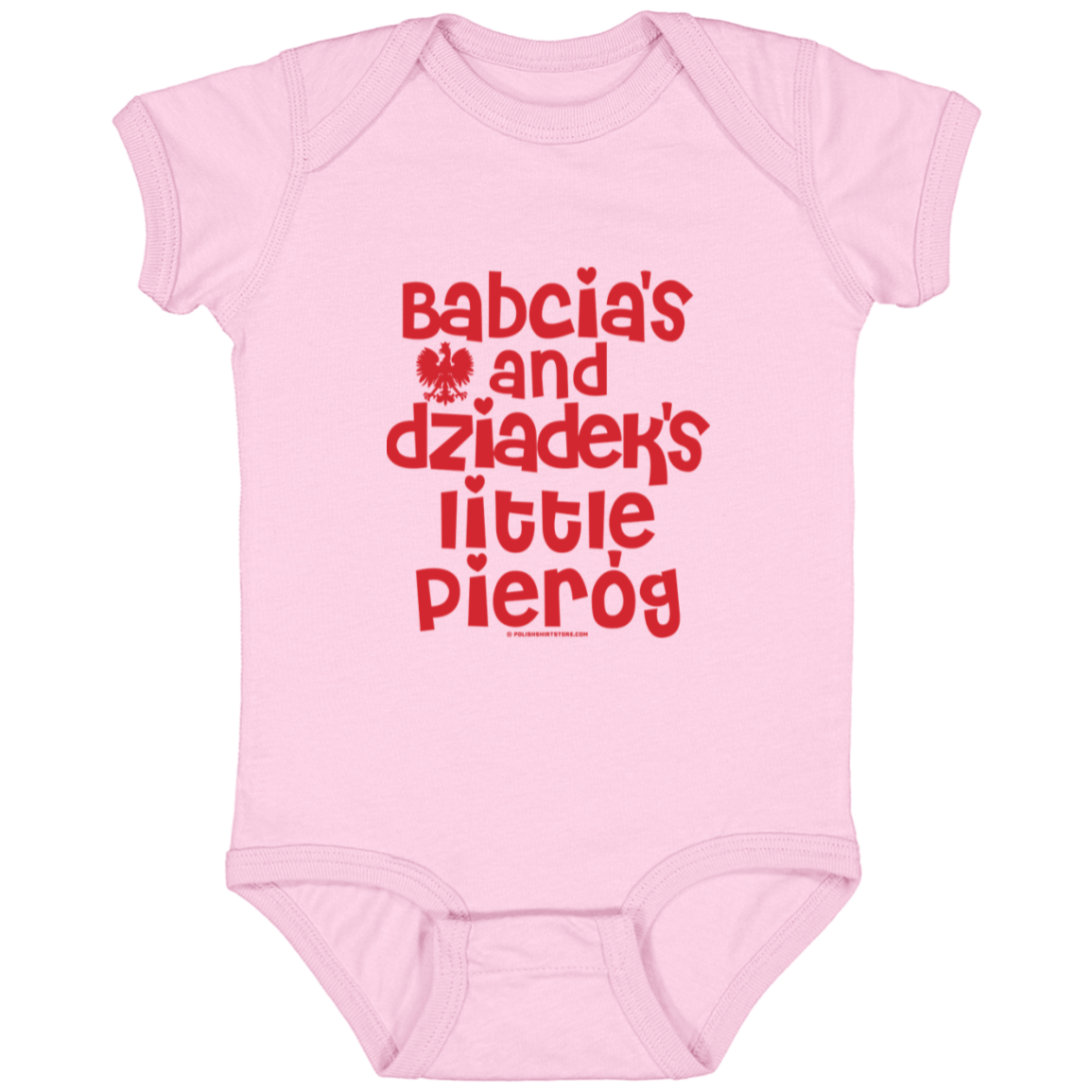 Babcia & Dziadek's Little Pierog Infant Bodysuit Baby CustomCat Pink Newborn