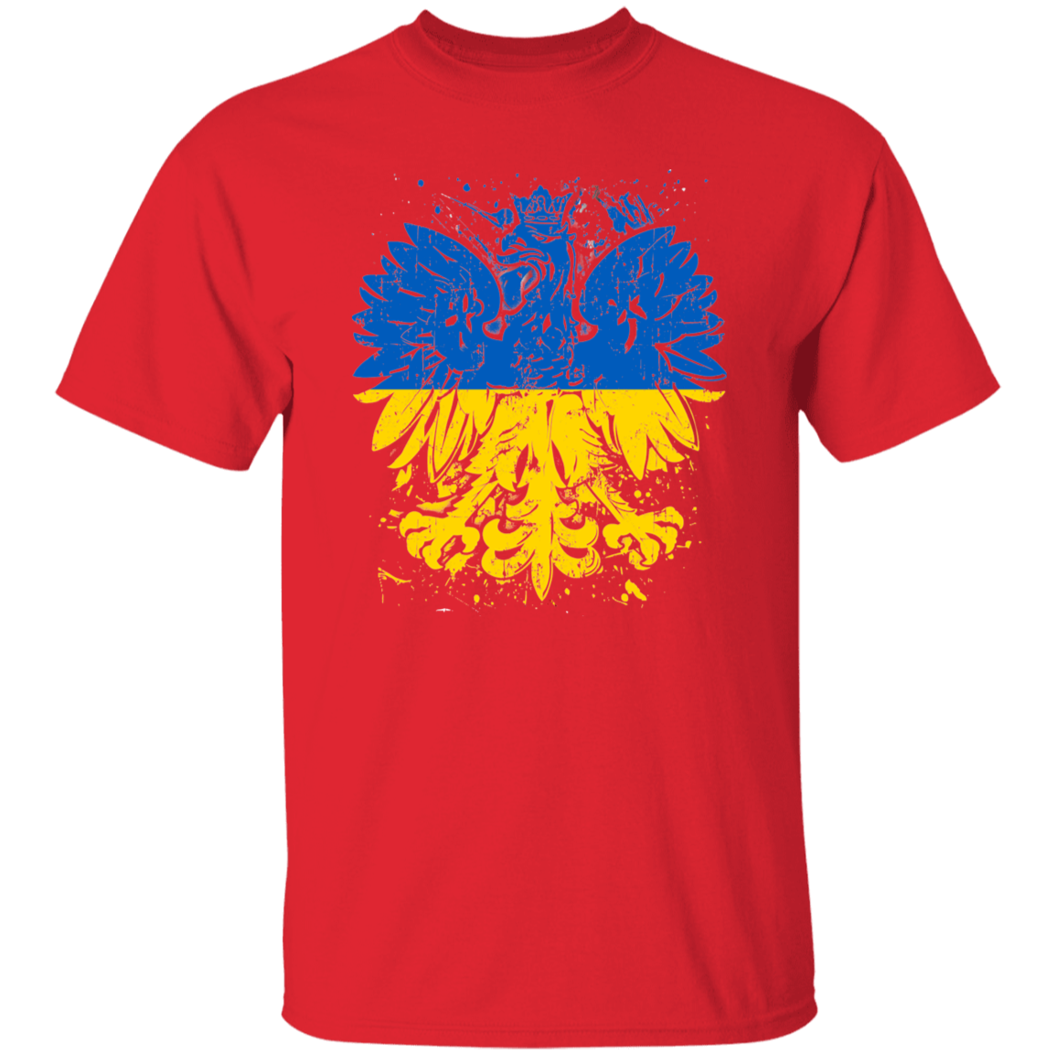 Polish Ukrainian Heritage T-Shirts CustomCat Red S