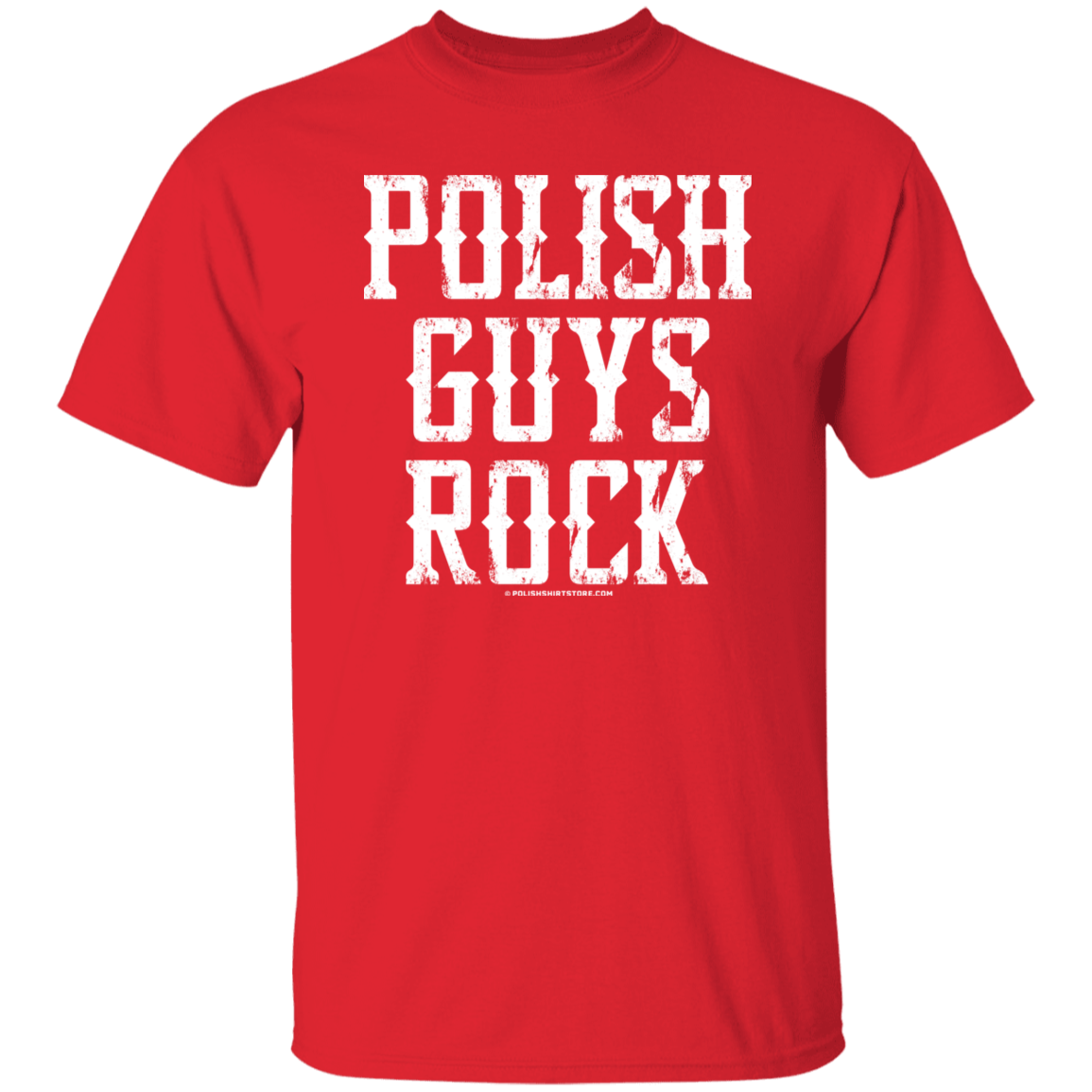 Polish Guys Rock T-Shirt T-Shirts CustomCat Red S