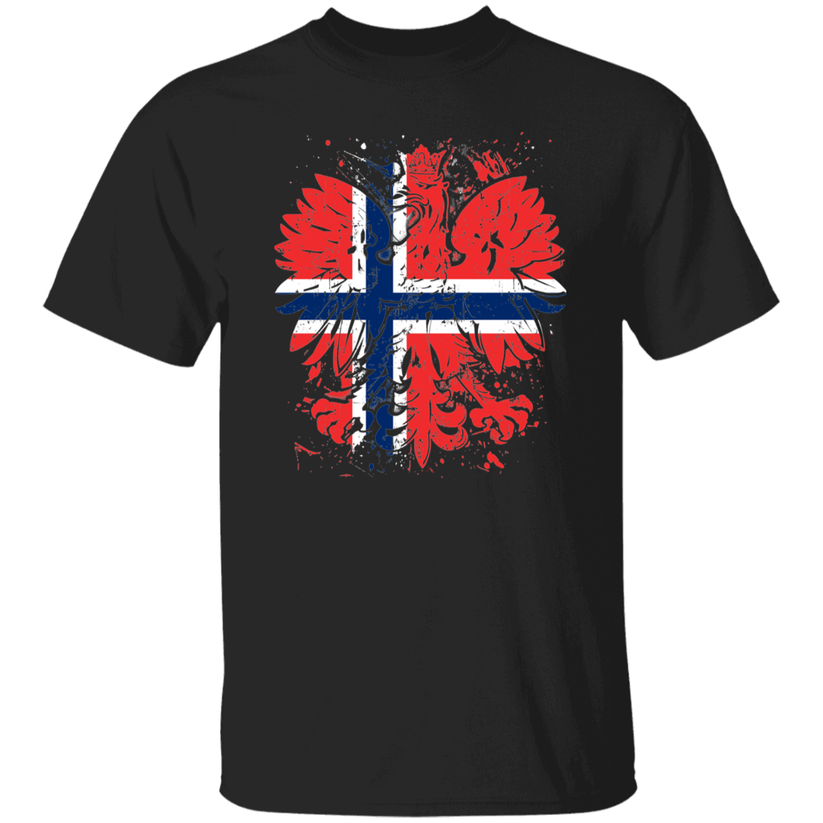 Polish Norweign Heritage T-Shirts CustomCat Black S