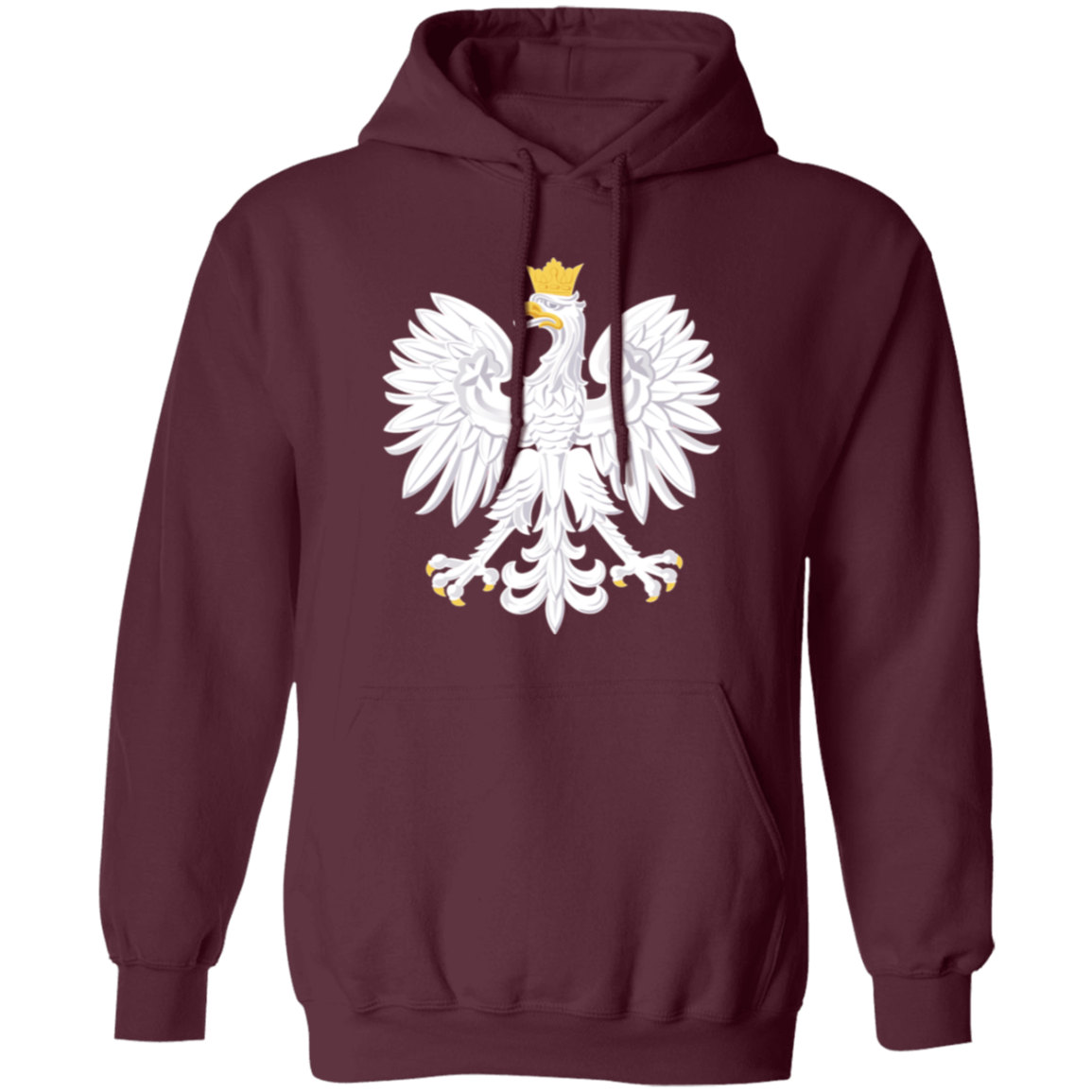 Polish Eagle Hoodie Sweatshirts CustomCat Maroon S