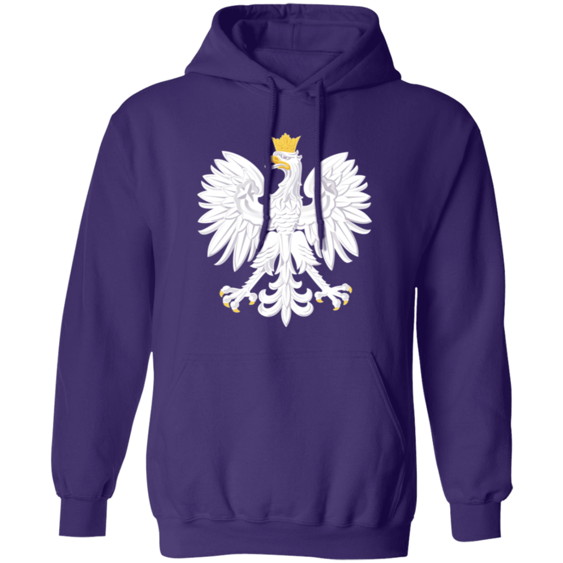 Polish Eagle Hoodie Sweatshirts CustomCat Purple S