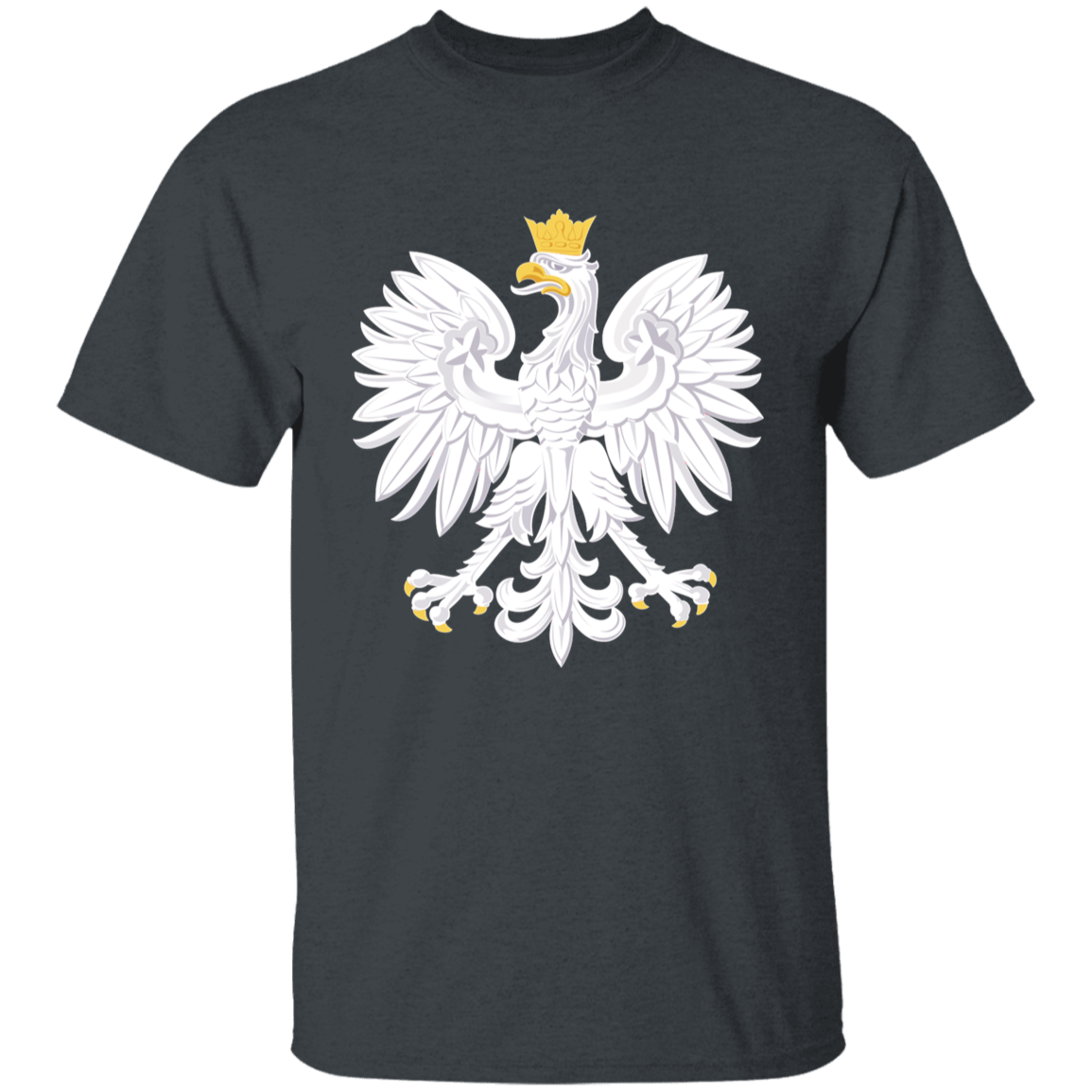 Polish Eagle Youth T-Shirt T-Shirts CustomCat Dark Heather YXS