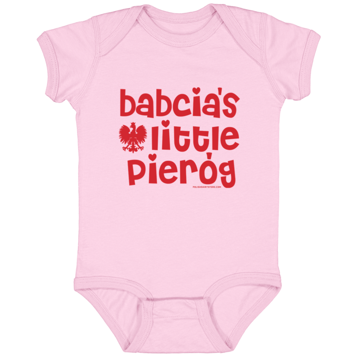 Babcia's Little Pierogi Infant Bodysuit Baby CustomCat Pink Newborn