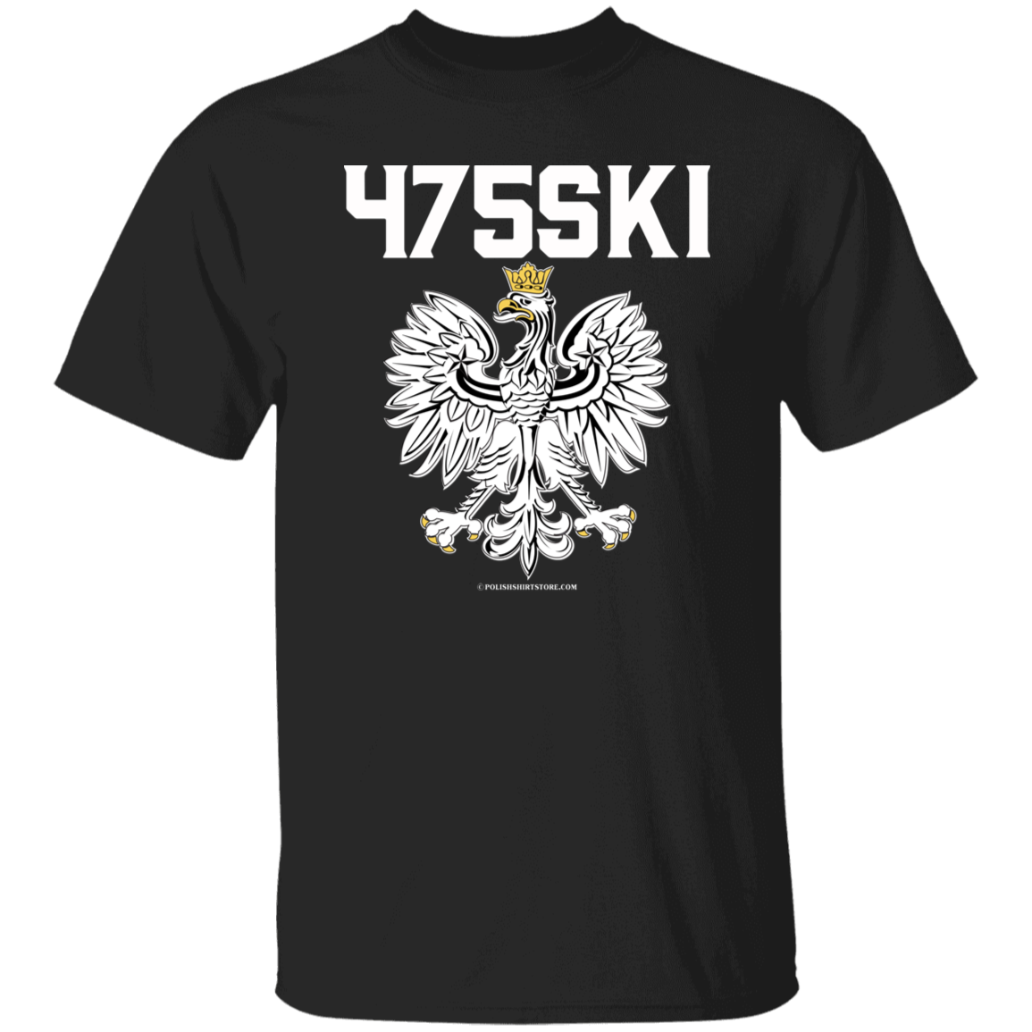 Bridgeport Connecticut 475SKI Apparel CustomCat G500 5.3 oz. T-Shirt Black S