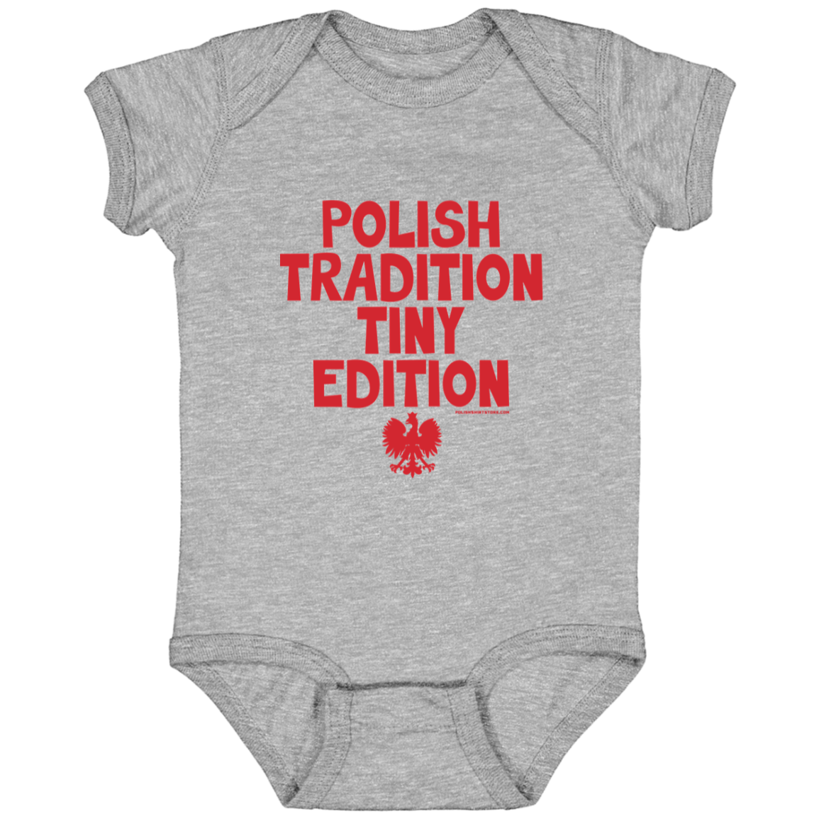 Polish Tradition Tiny Edition Infant Bodysuit Baby CustomCat Heather Grey Newborn