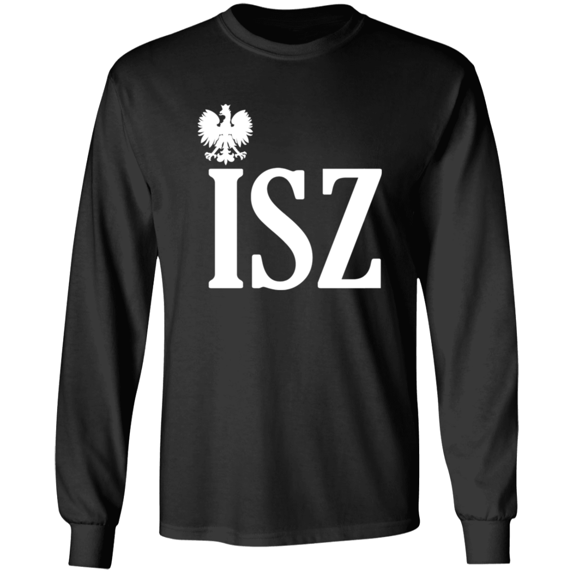 ISZ Polish Surname Ending Apparel CustomCat G240 LS Ultra Cotton T-Shirt Black S