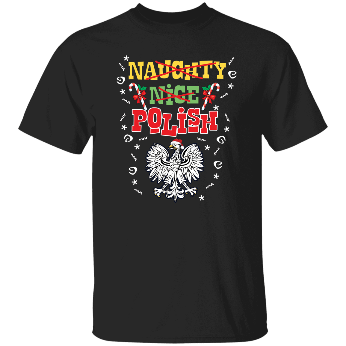 Naughty Nice Polish T-Shirts CustomCat Black S