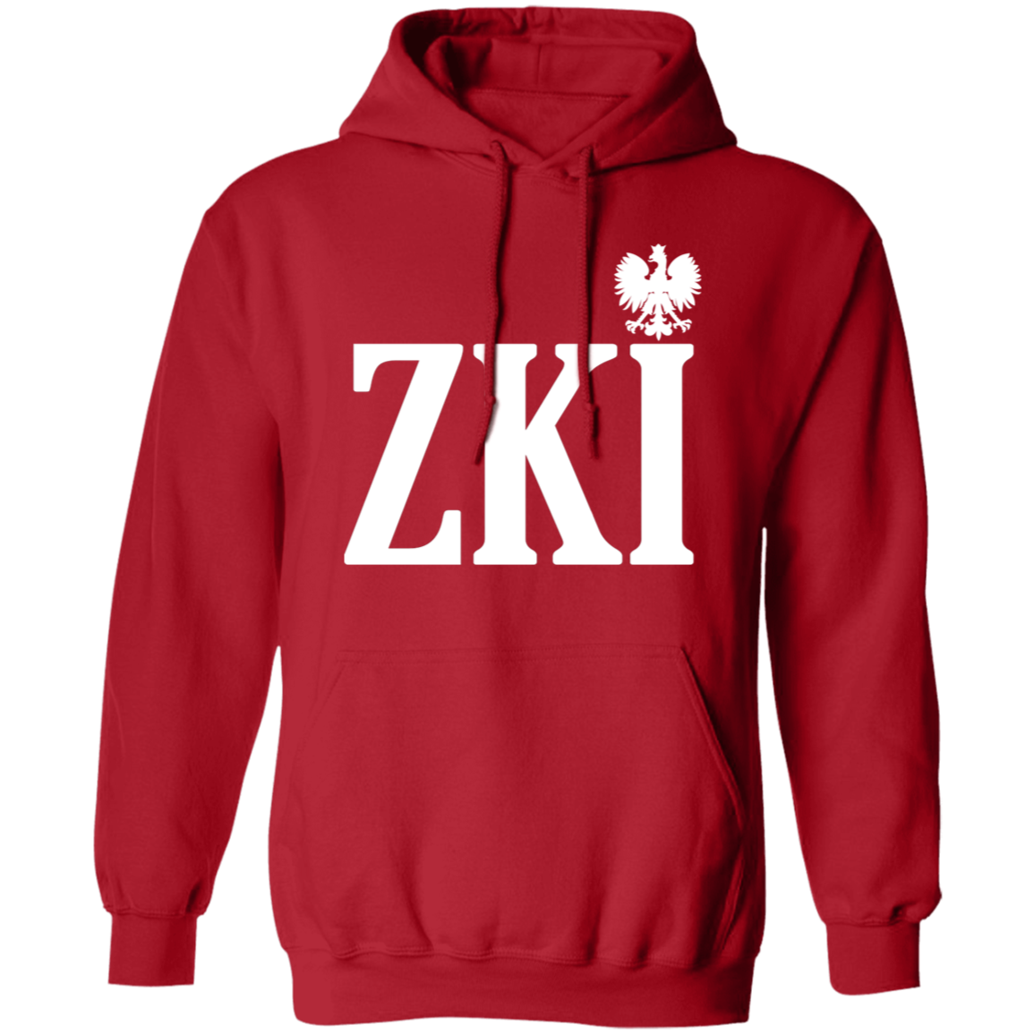 ZKI Polish Surname Ending Apparel CustomCat G185 Pullover Hoodie Red S