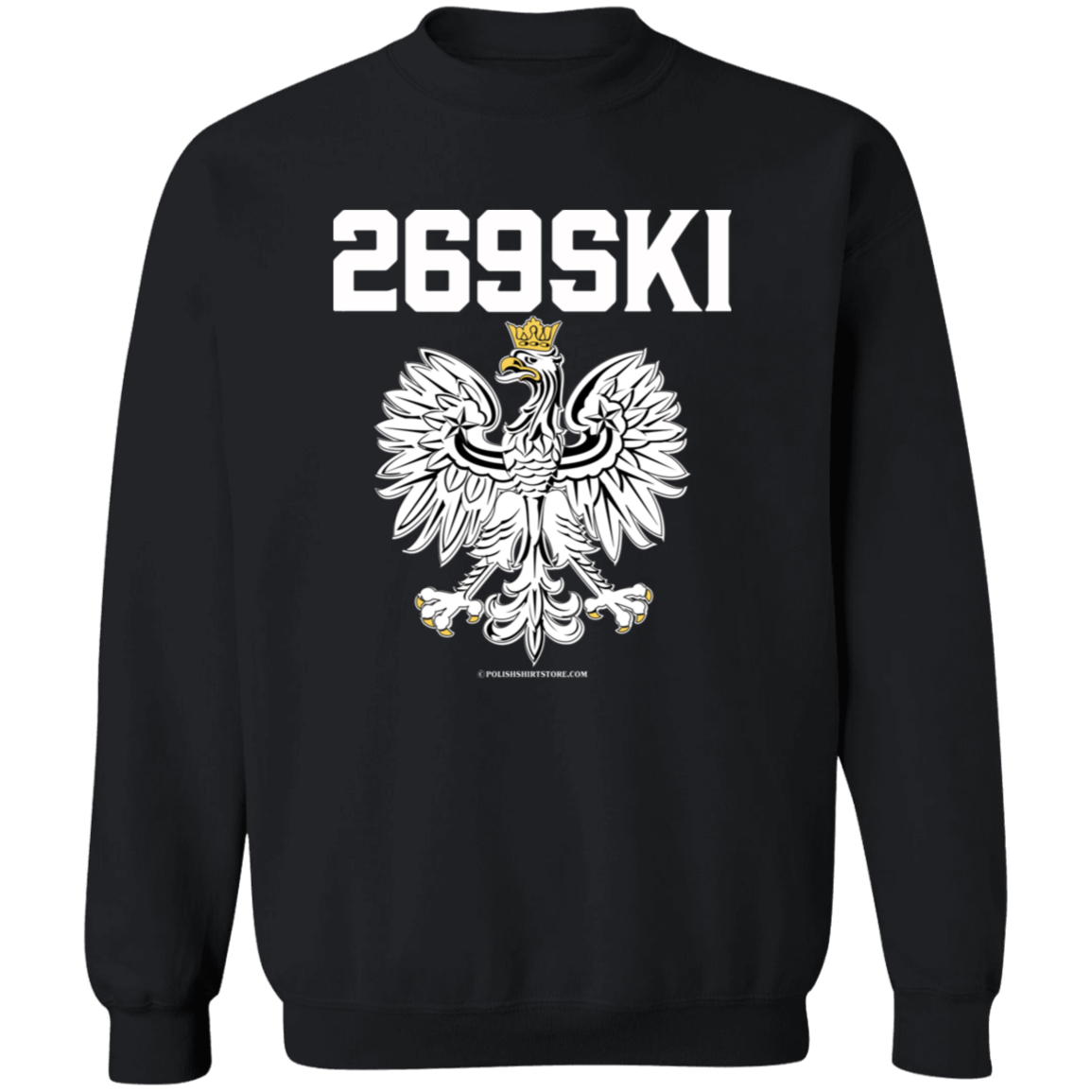 Kalamazoo Michigan | 269 Area Code | 269SKI Apparel CustomCat G180 Crewneck Pullover Sweatshirt Black S