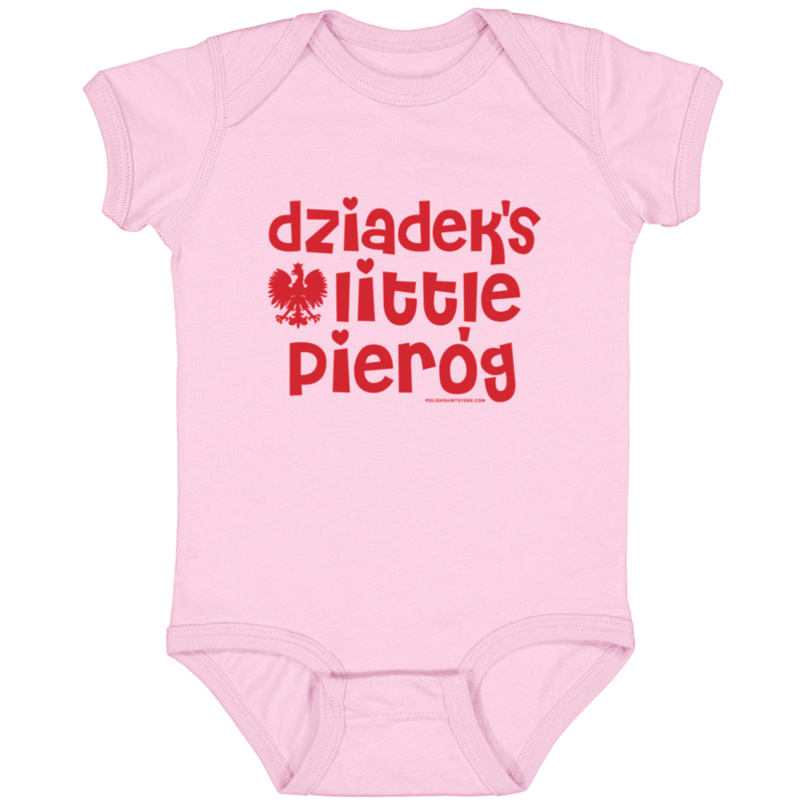 Dziadek's Little Pierogi Infant Bodysuit Baby CustomCat Pink Newborn
